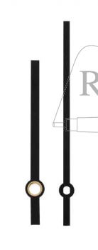 Zeiger Balken 80 mm schwarz