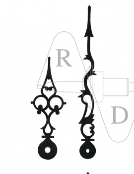 Zeiger Regulator 135 mm schwarz
