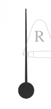 Sekundenzeiger  30 mm schwarz