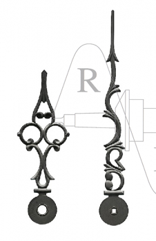 Zeiger Regulator  103 mm schwarz