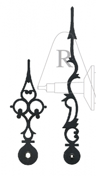 Zeiger Regulator  135 mm schwarz