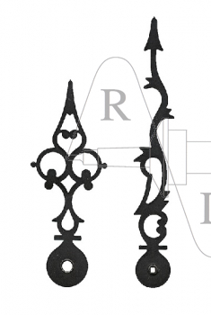 Zeiger Regulator  110 mm schwarz