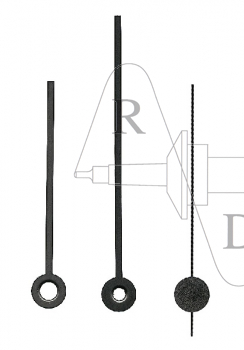 Zeiger Balken  80 mm schwarz