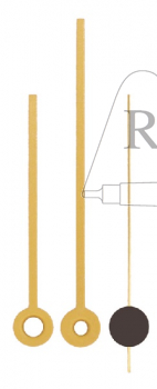 Zeiger Balken  80 mm gelb