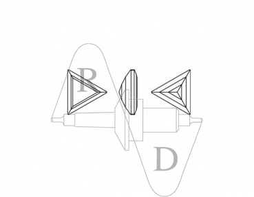 Zirkonia dreieckig 7,00 mm weiß