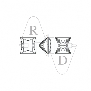 Zirkonia quadratisch 6,00 mm weiß