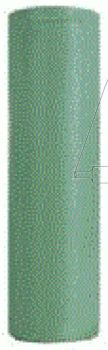 Goldino grün Zylinder   Ø 6mm, L 22,0mm