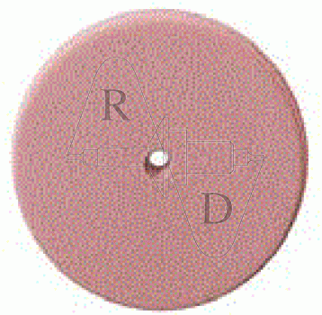 GemPol rosa Scheibe   Ø 17mm, L 3,0mm