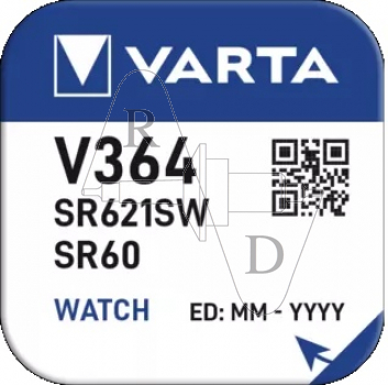 V 364  Varta Knopfzelle   621SW    LD 1,5V