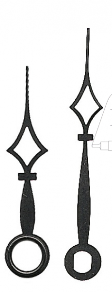 Zeiger Regulator 38 mm schwarz