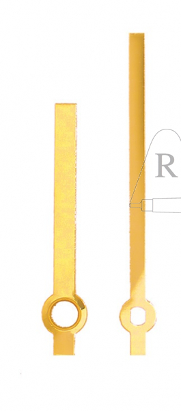 Zeiger Balken 55 mm gelb