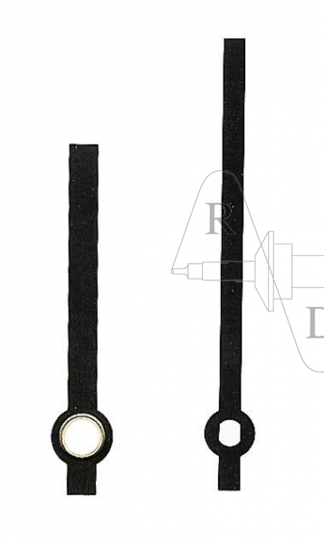 Zeiger Balken 55 mm schwarz