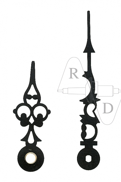 Zeiger Regulator 76 mm schwarz