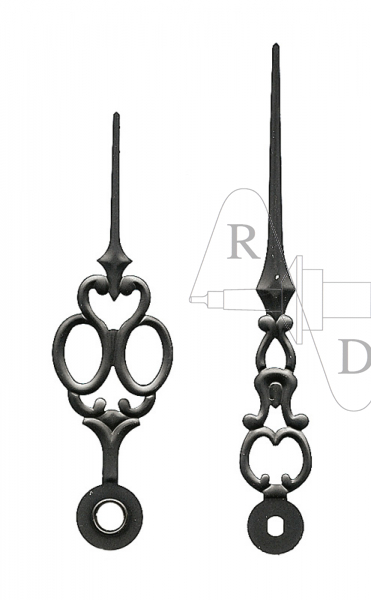 Zeiger Regulator 87 mm schwarz