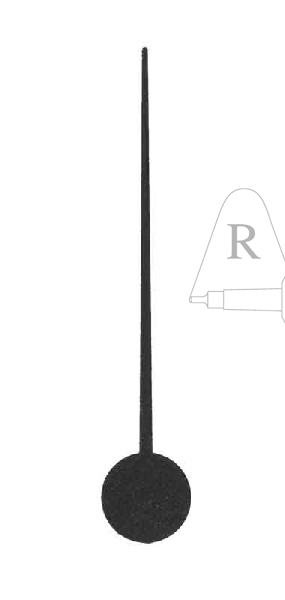 Sekundenzeiger  30 mm schwarz