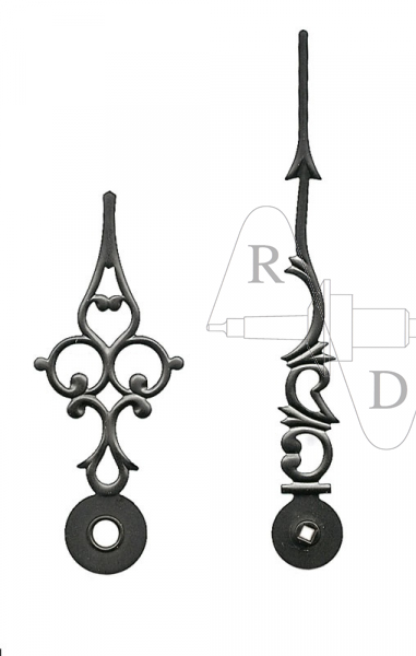 Zeiger Regulator  88 mm schwarz