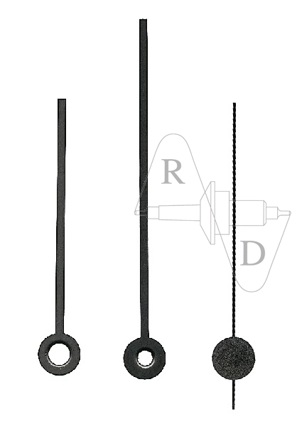 Zeiger Balken  80 mm schwarz