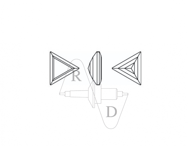 Zirkonia dreieckig 7,00 mm weiß